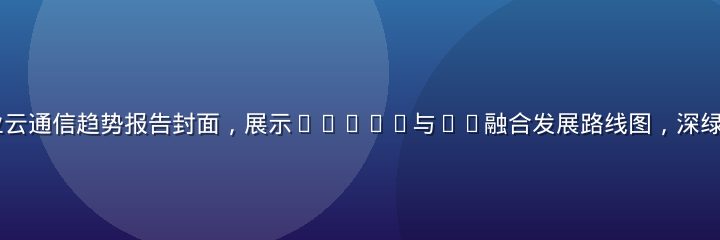 2026年企业云通信趋势报告封面，展示UCaaS与AI融合发展路线图，深绿色科技风格图表